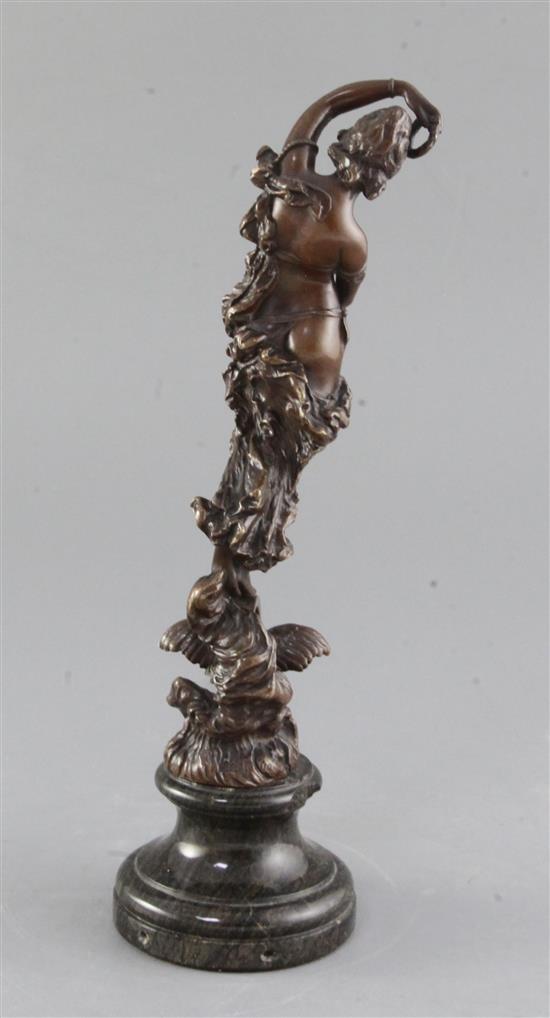 Paul Aichele (1859-1910). A bronze model of a maiden, 11.25in.